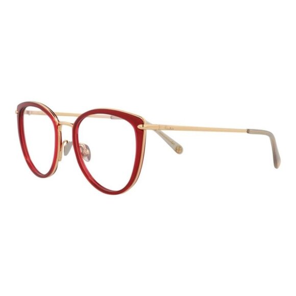 Pomellato Womens Cat Eye Red Gold Transparent Fashion Designer Eyewear - Picture 1 of 4